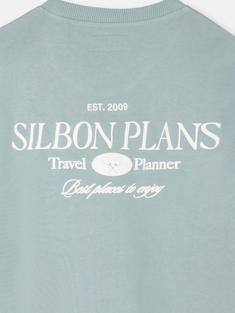 Sudadera relaxed fit plans verde gris
