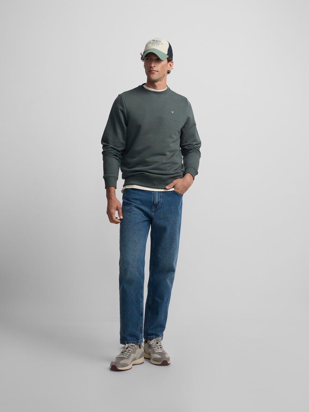 Silbon Classics dark green sweatshirt