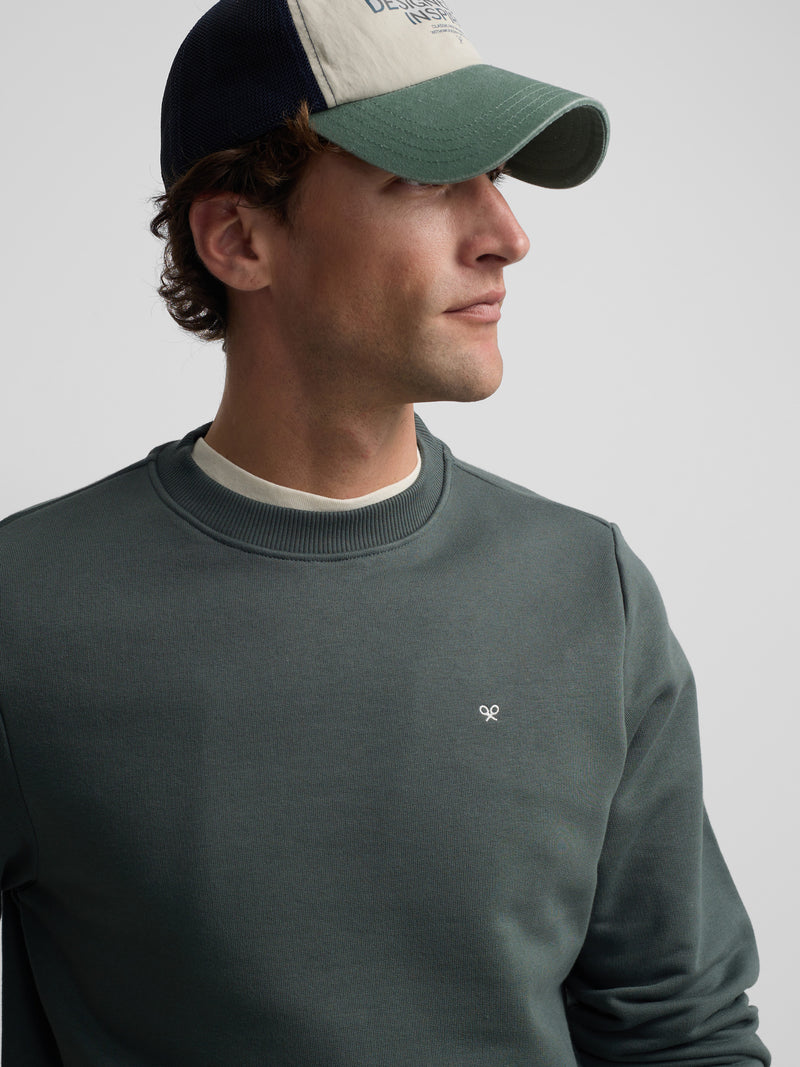 Silbon classics dark green sweatshirt
