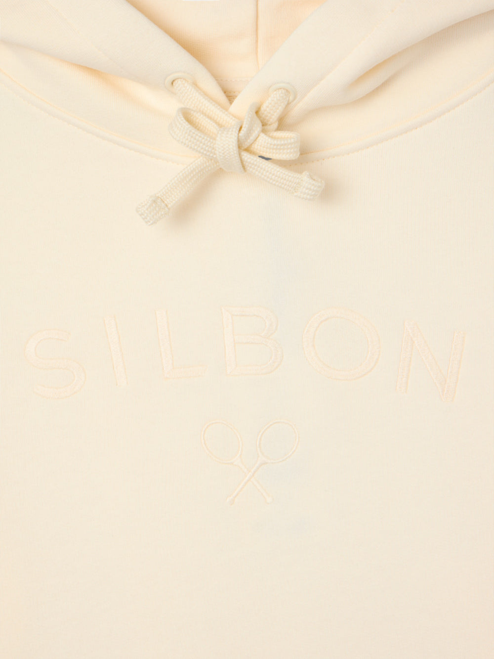 Sweatshirt com capuz Silbon raquete meia creme