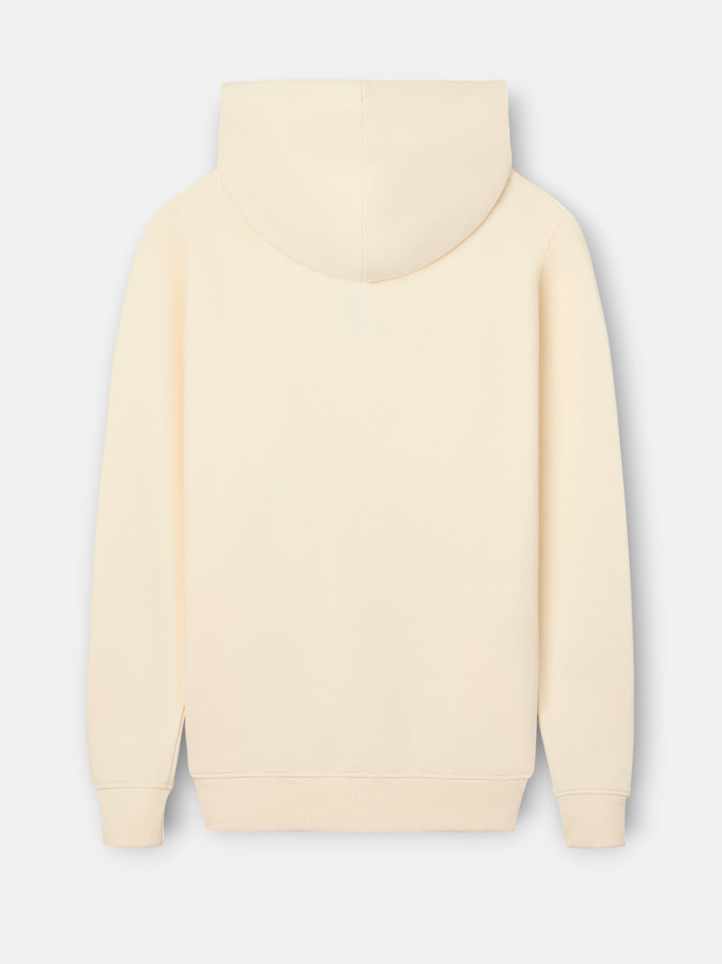 Sweatshirt com capuz Silbon raquete meia creme