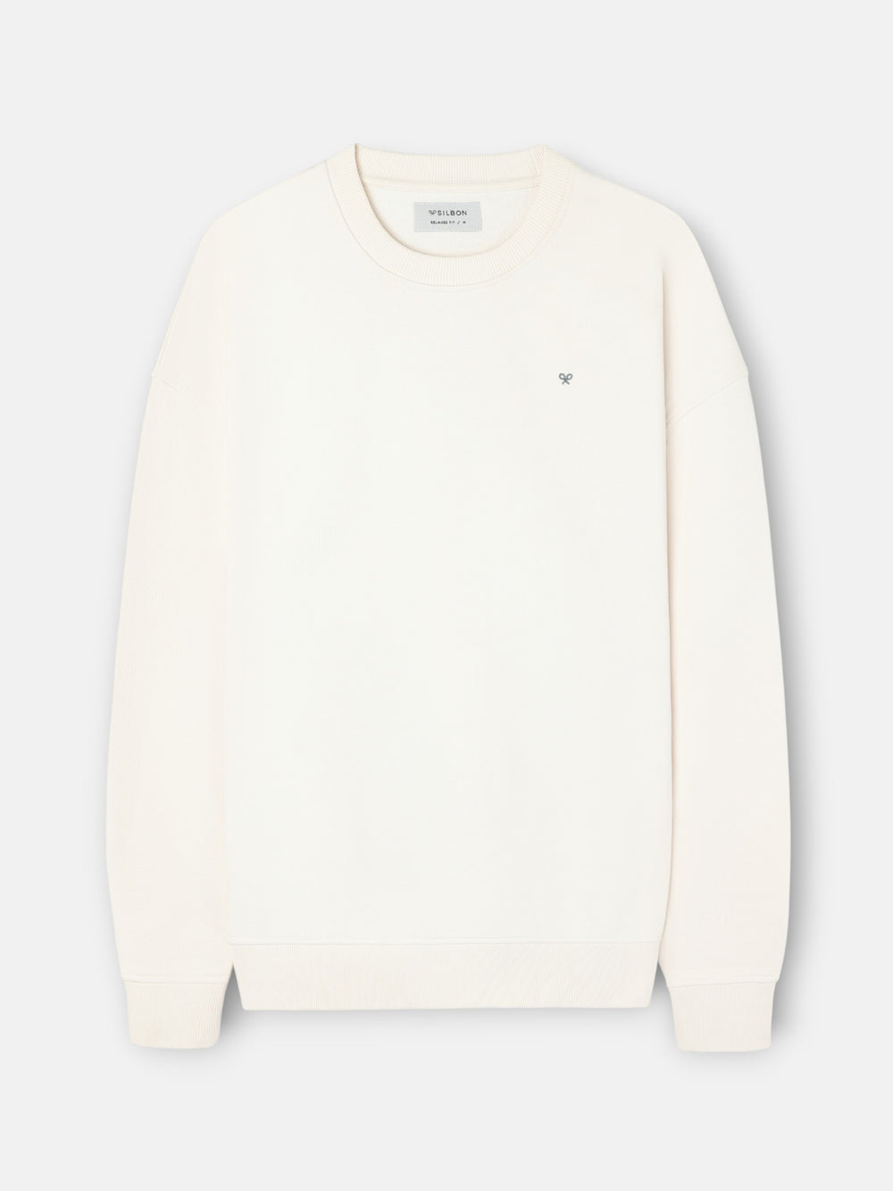 Sudadera relaxed fit plans crema