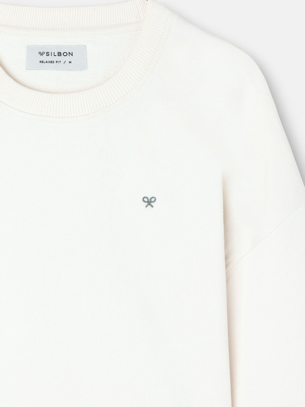 Sudadera relaxed fit plans crema