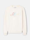 Sudadera Silbon bordado multicolor crema