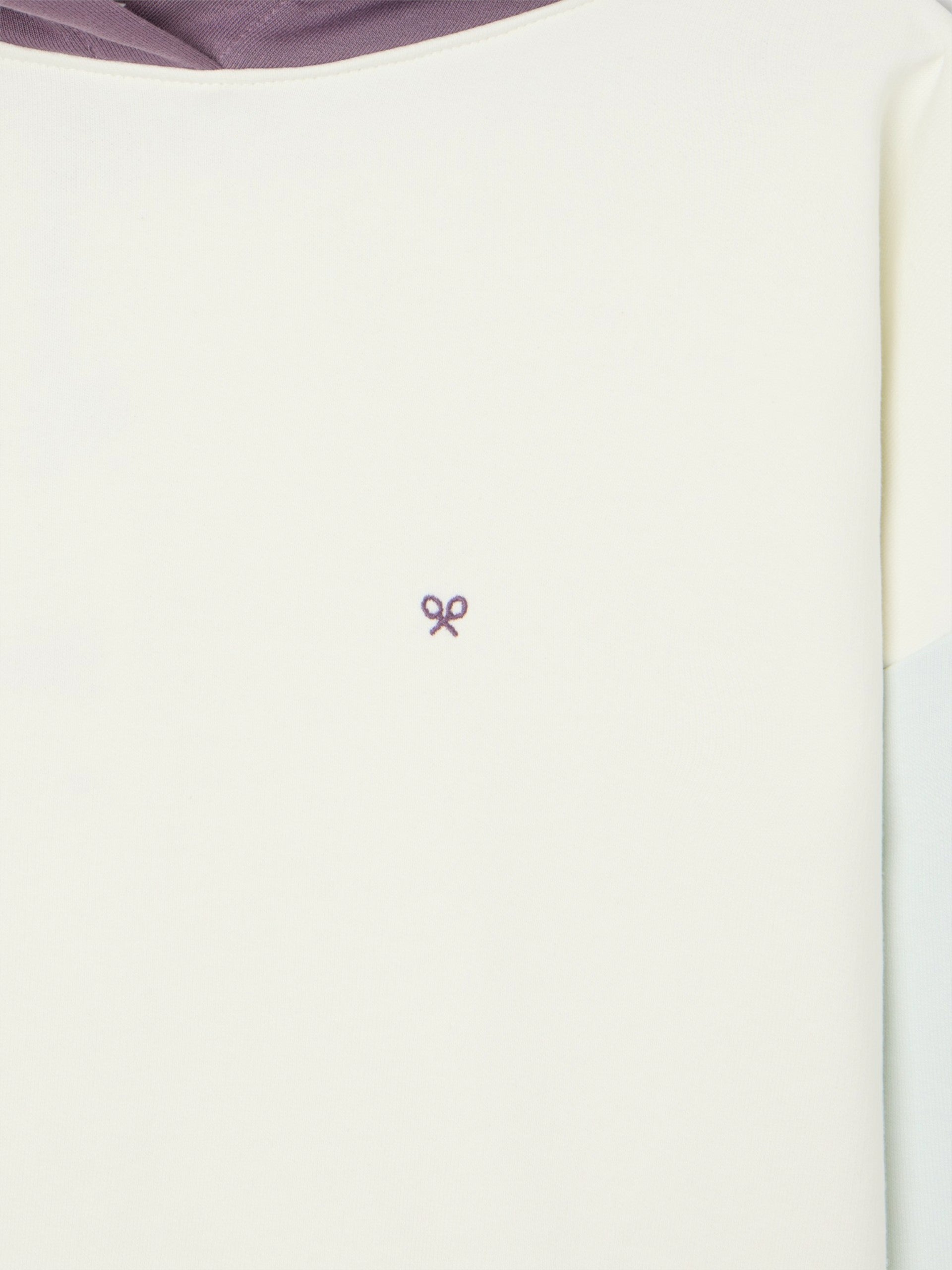 Sudadera capucha multicolor crema