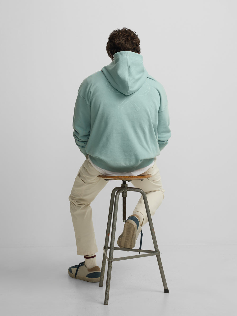 Relaxed fit hoodie no rules green grey sweatshirt