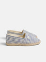 Blue striped espadrille