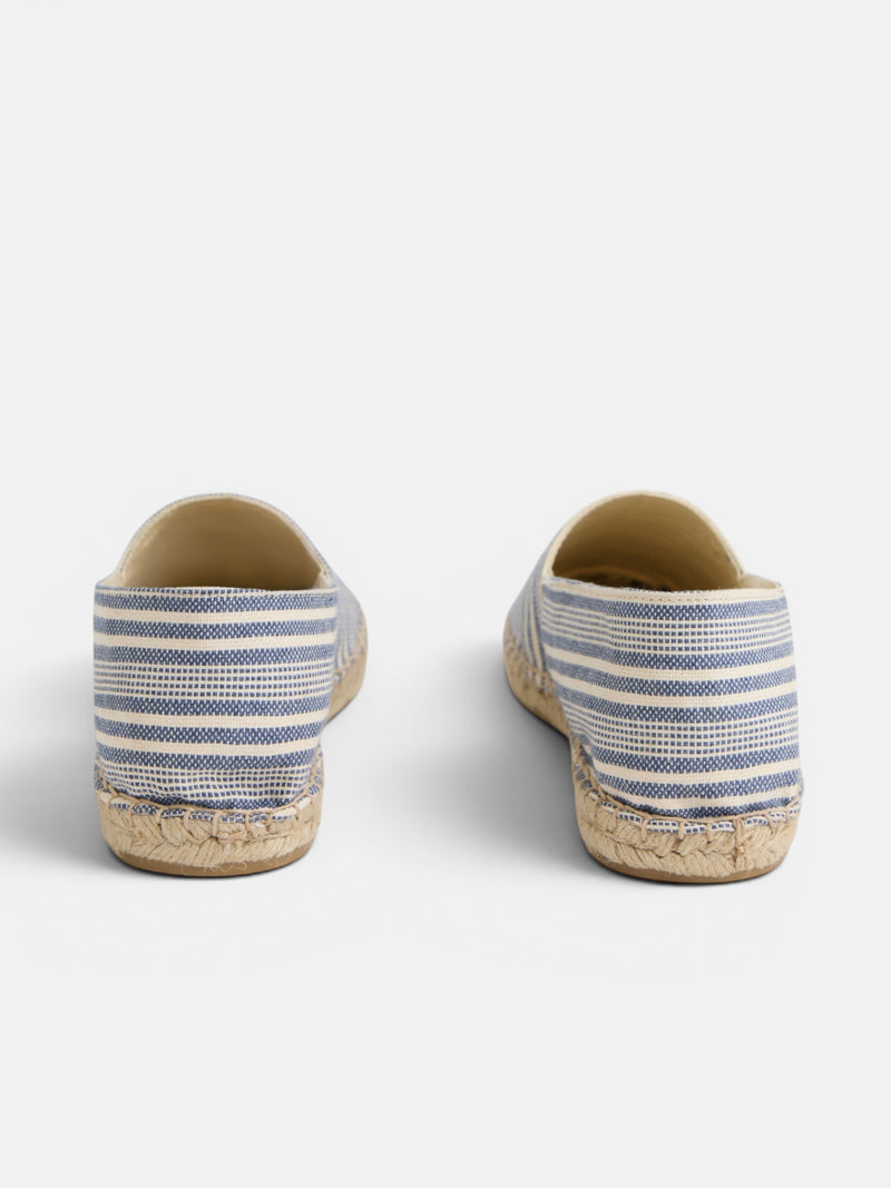 Espadrille à rayures bleues