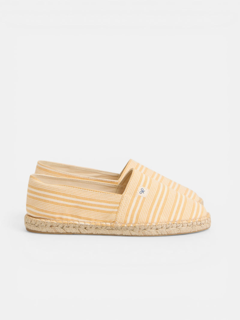 Yellow striped espadrille