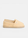 Yellow striped espadrille