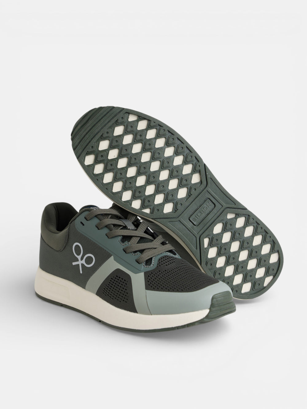 Dark green slice runner sneaker
