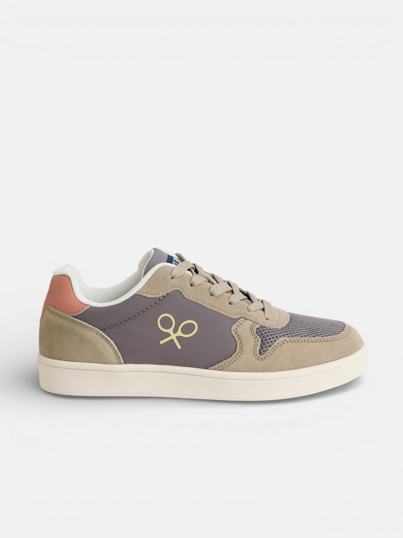 Baskets bicolores vert gris