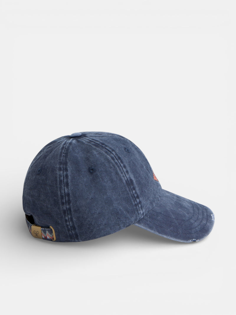 Boné raquete étnico azul-marinho