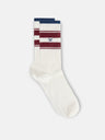 SB burgundy striped racket sock
