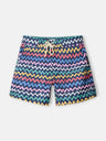 Fato de banho zigzag multicolor azul-marinho
