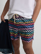 Maillot de bain zigzag multicolore bleu marine
