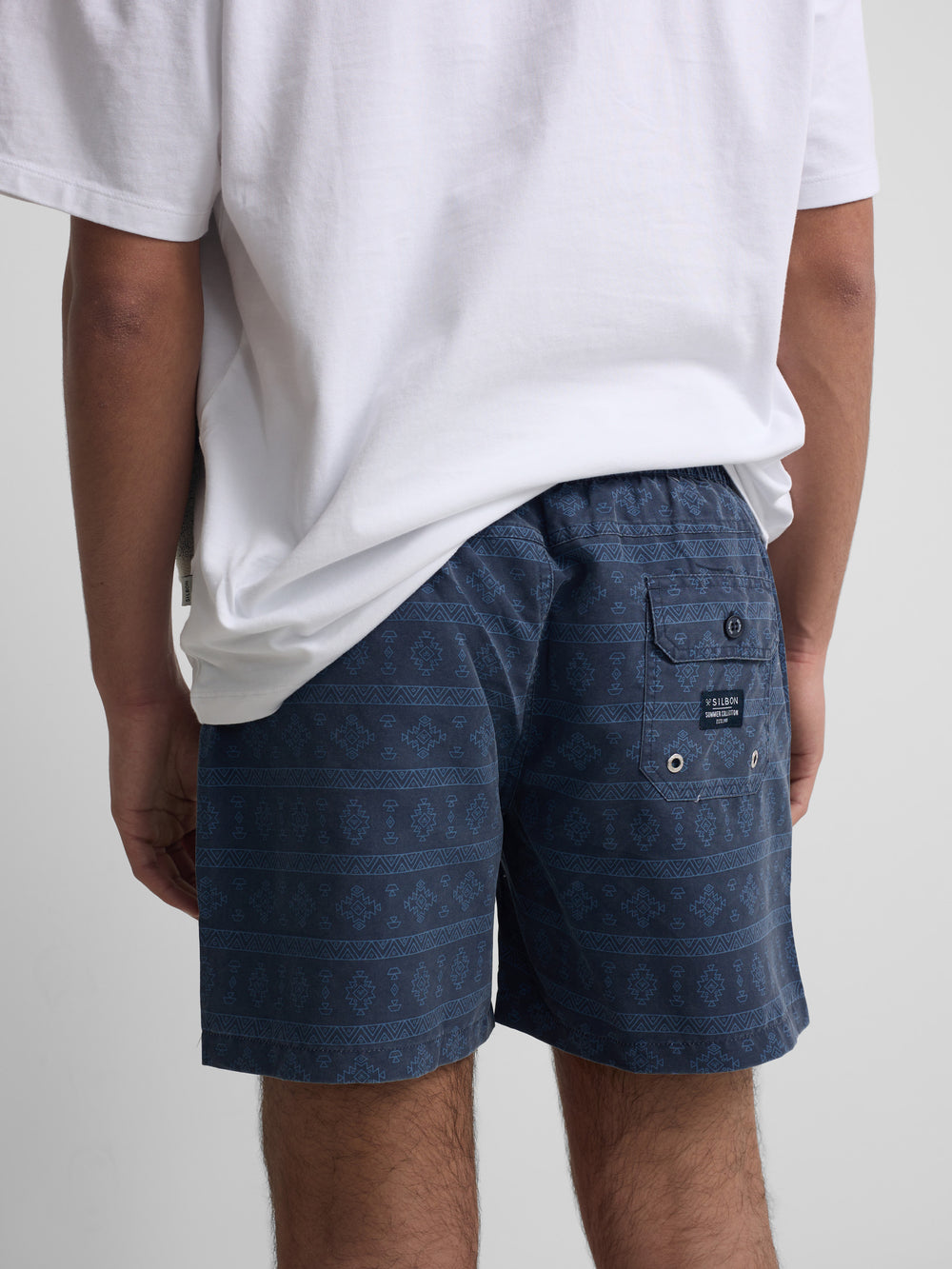 Bañador etnico lavado azul marino