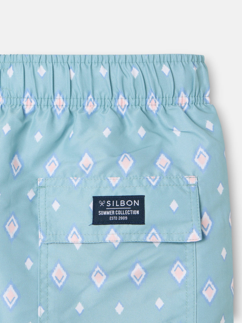 SB light green diamond pattern swimsuit