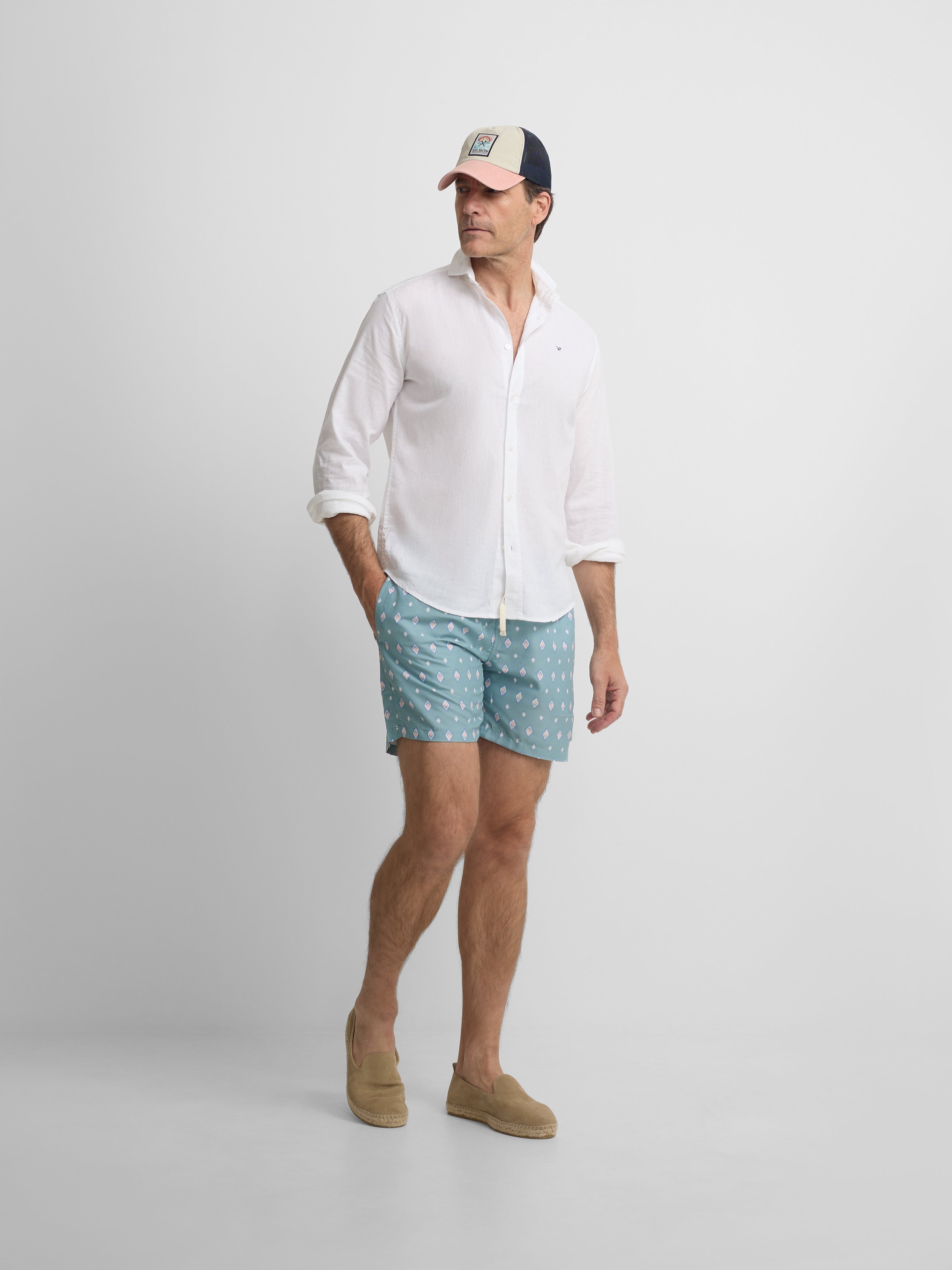 Bañador rombos SB verde claro