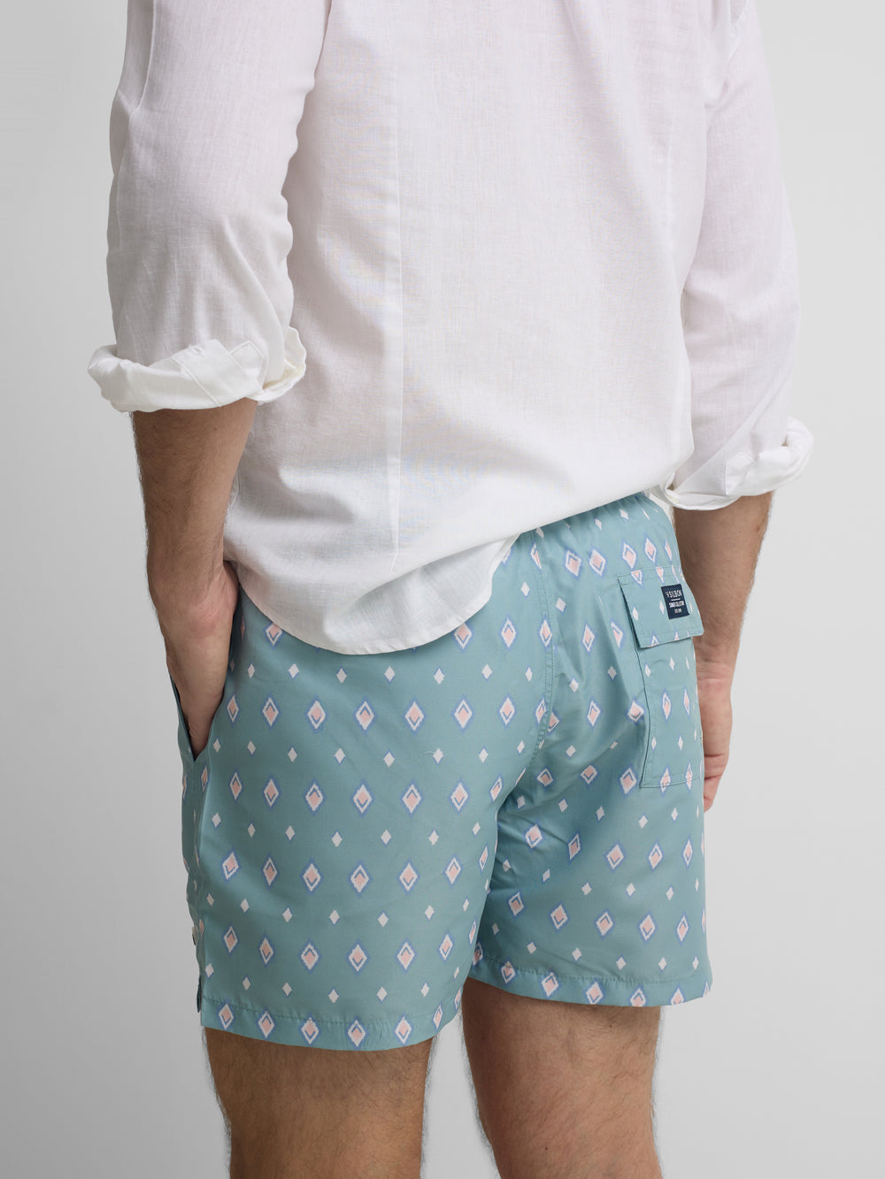 Bañador rombos SB verde claro