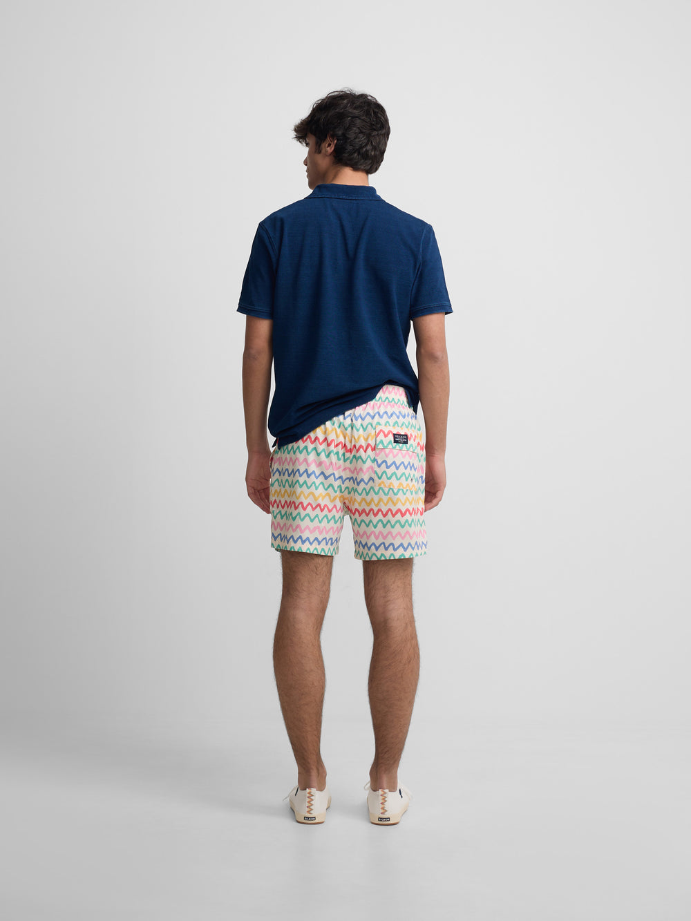 Bañador zigzag multicolor crema