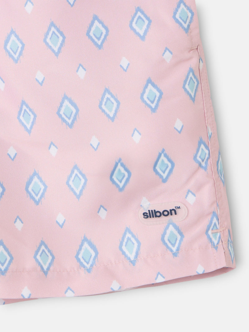 Maillot de bain losanges SB corail