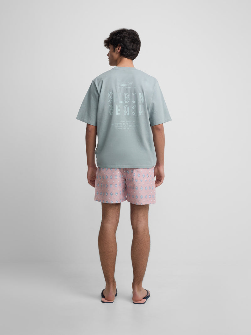 Maillot de bain losanges SB corail