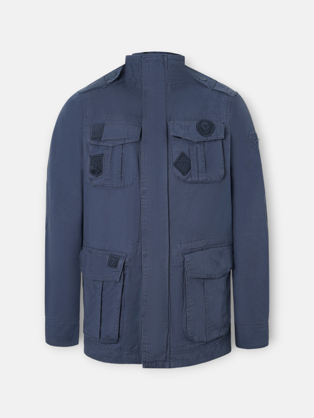 Parka bleu marine à patchs