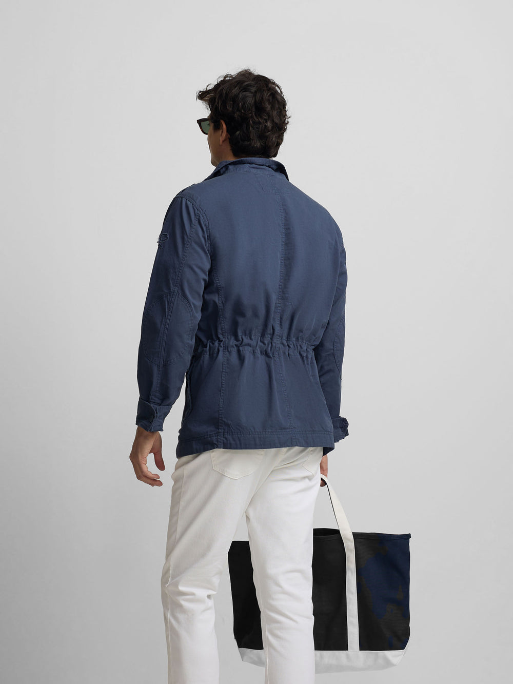 Parka bleu marine à patchs