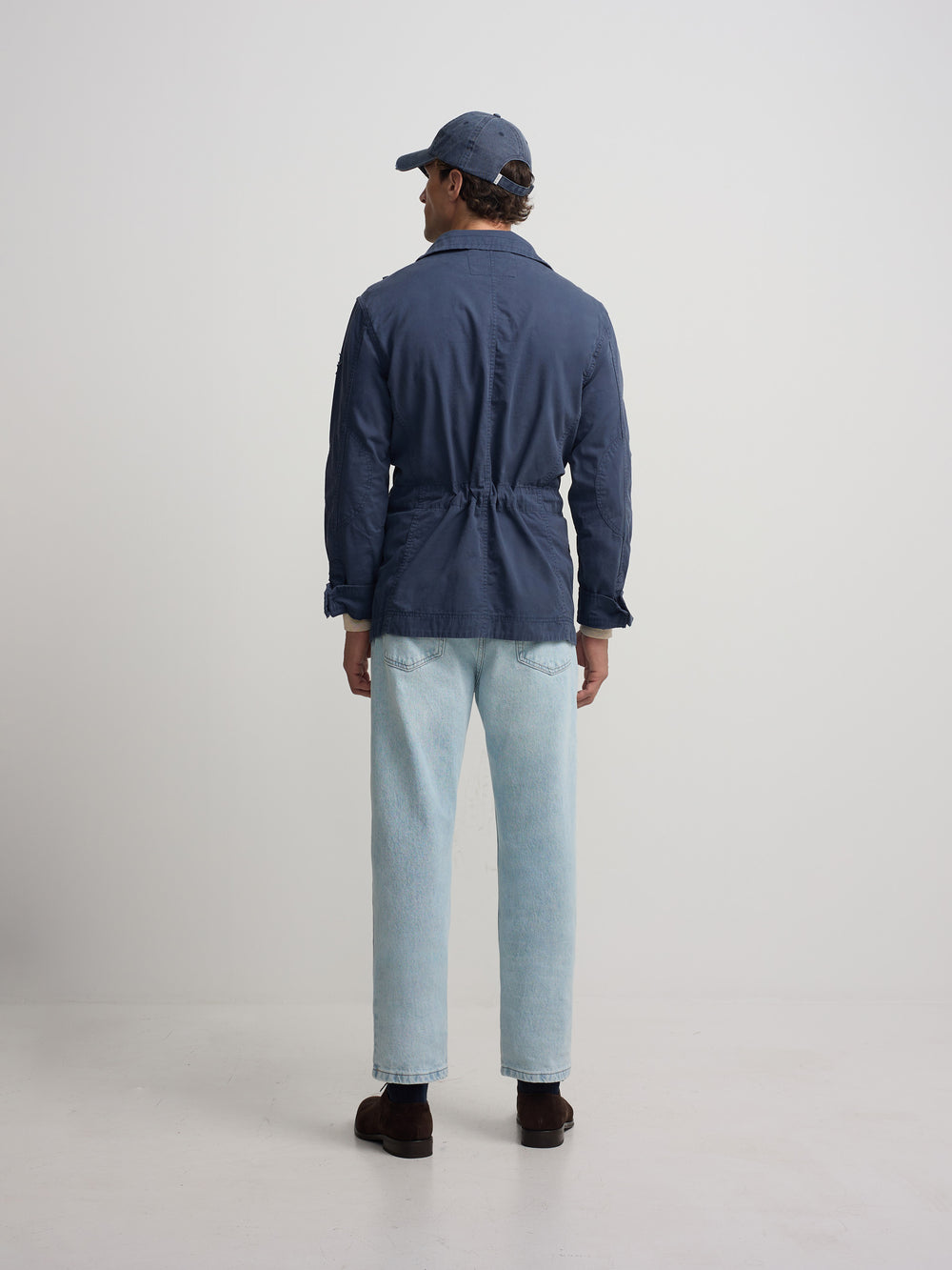 Parka bleu marine à patchs