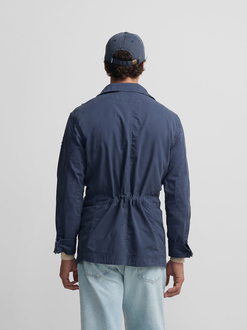 Parka bleu marine à patchs