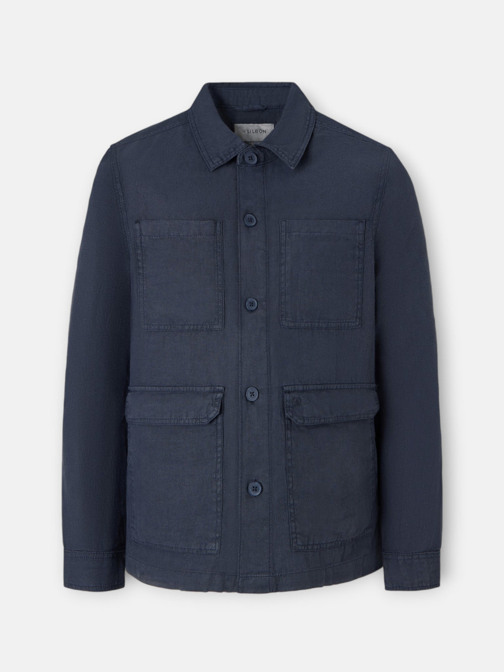 Sobrecamisa lino azul