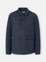 Sobrecamisa lino azul
