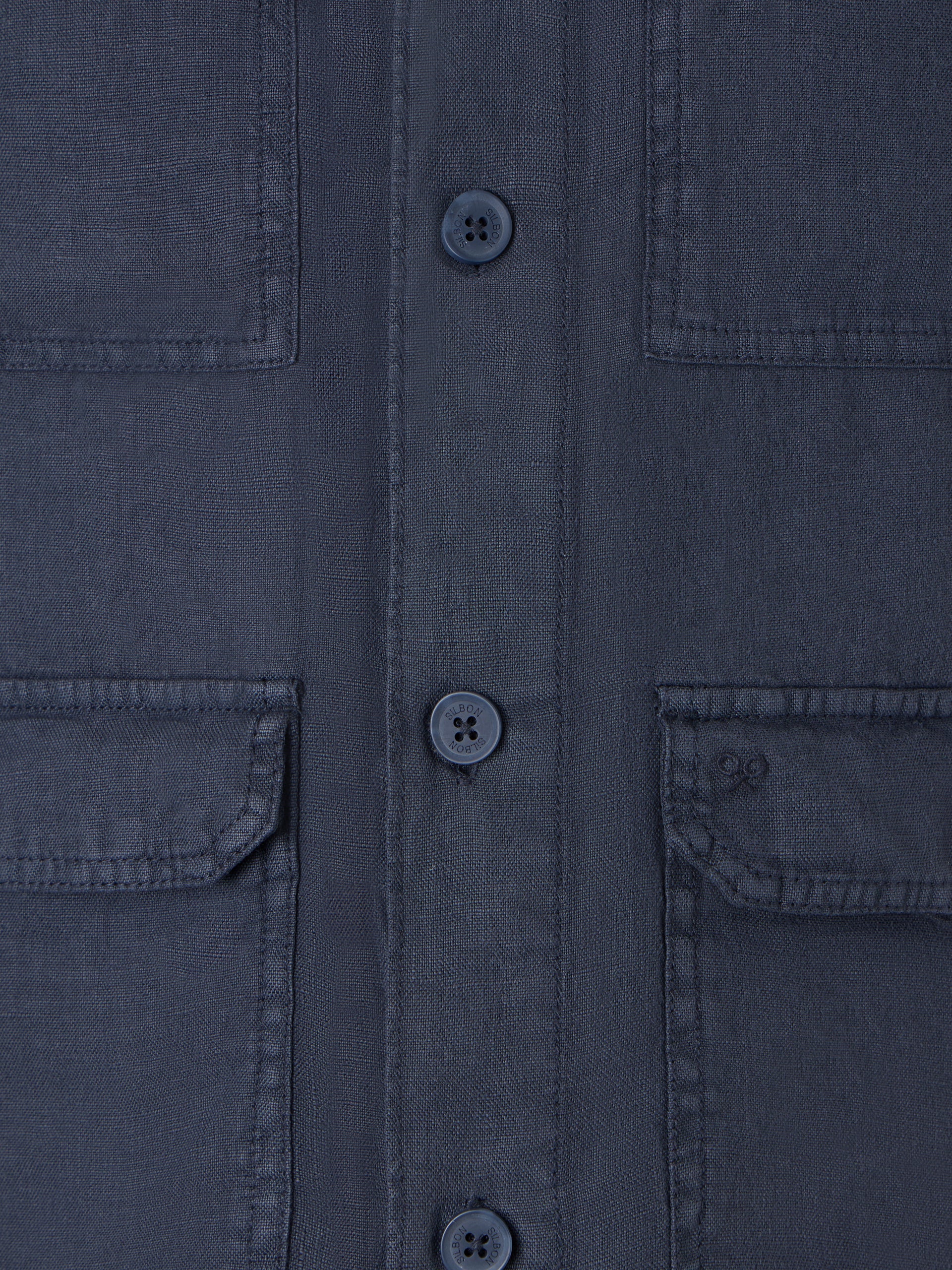 Sobrecamisa lino azul