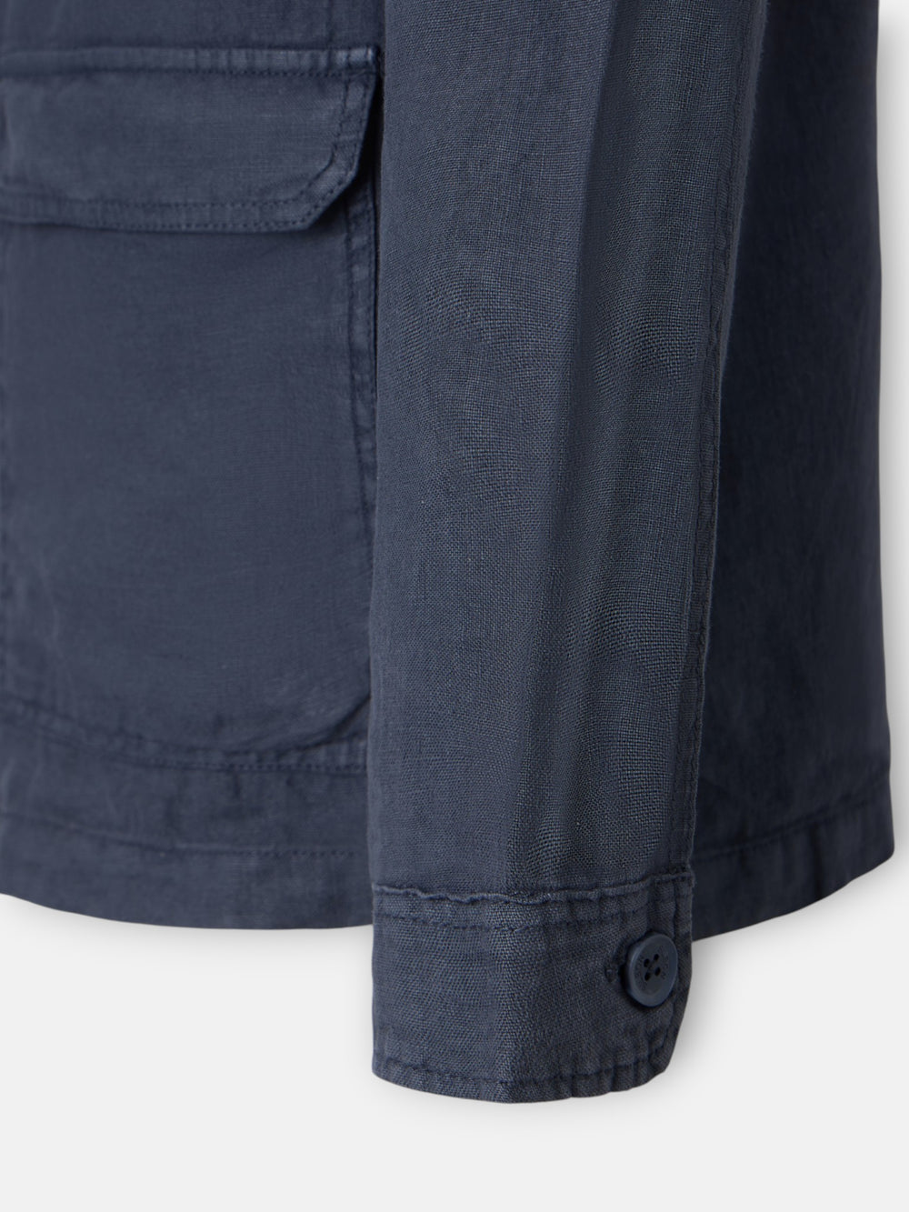 Sobrecamisa lino azul