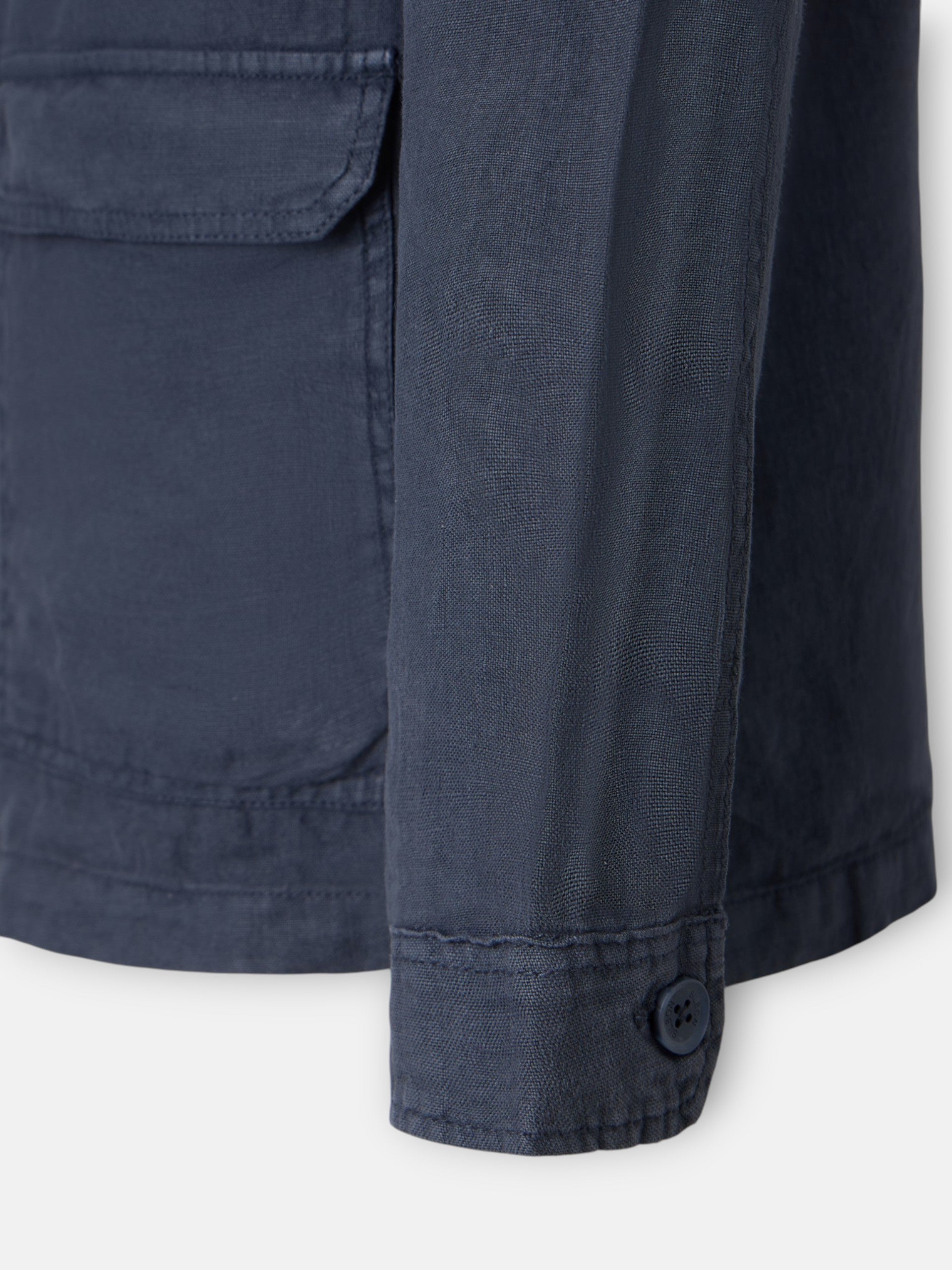 Sobrecamisa lino azul