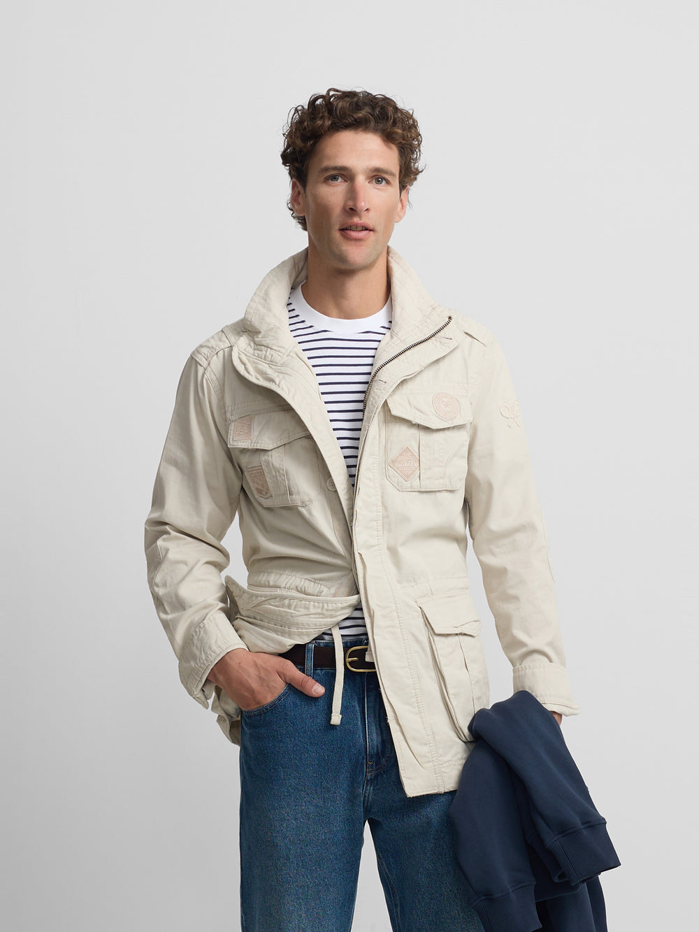 Parka à patchs de pierre