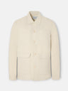Sobrecamisa lino beige medio