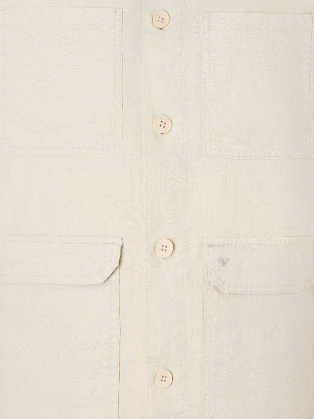 Sobrecamisa lino beige medio