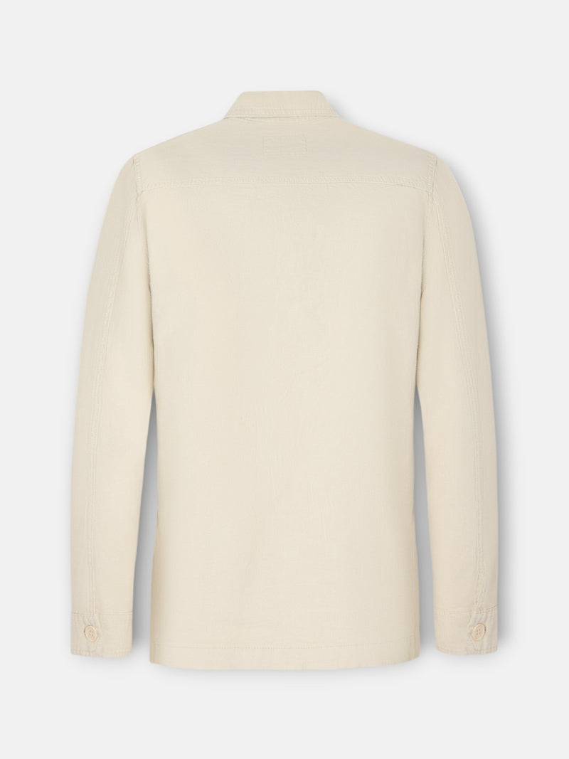 Medium beige linen overshirt
