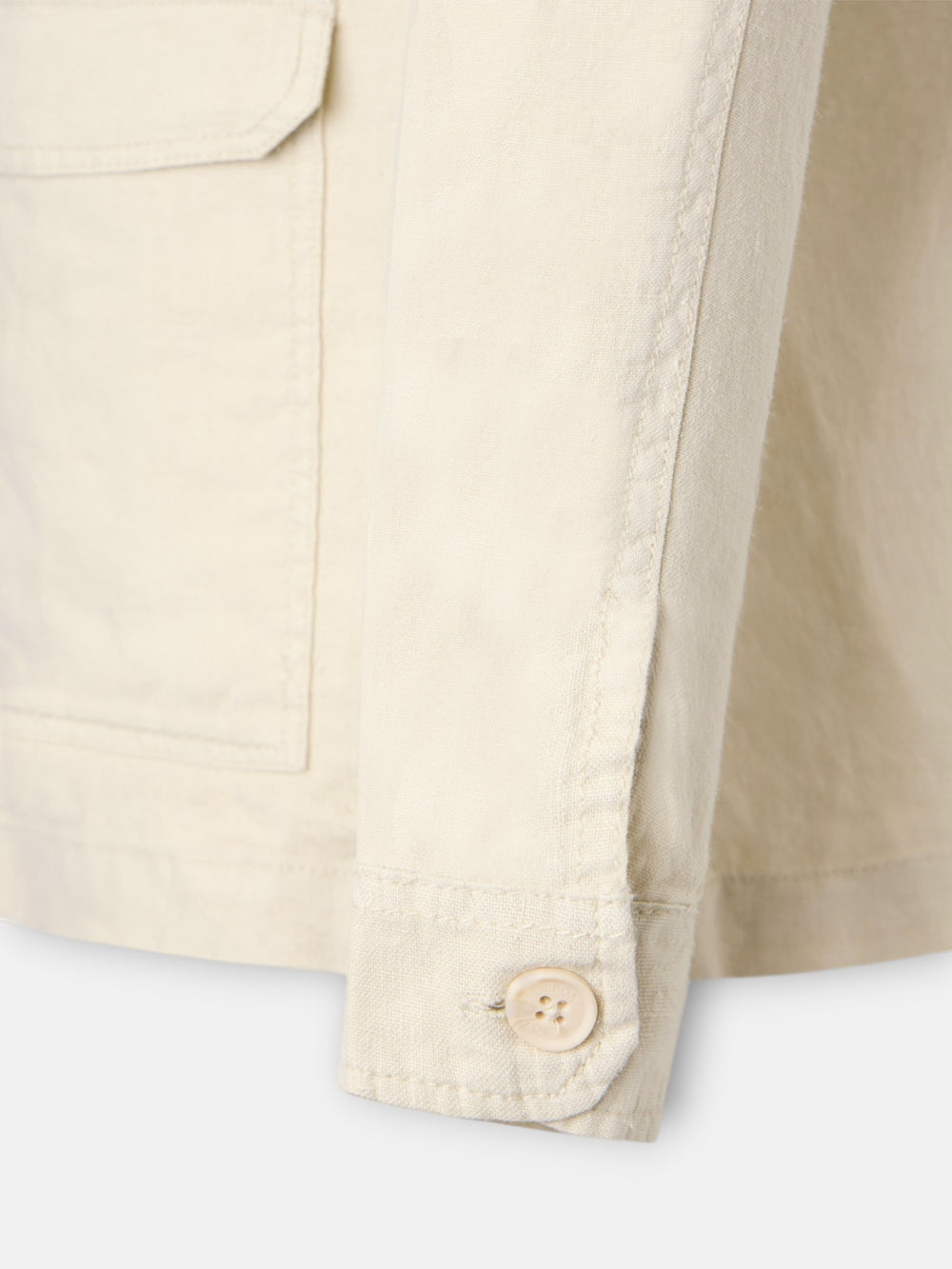 Sobrecamisa lino beige medio