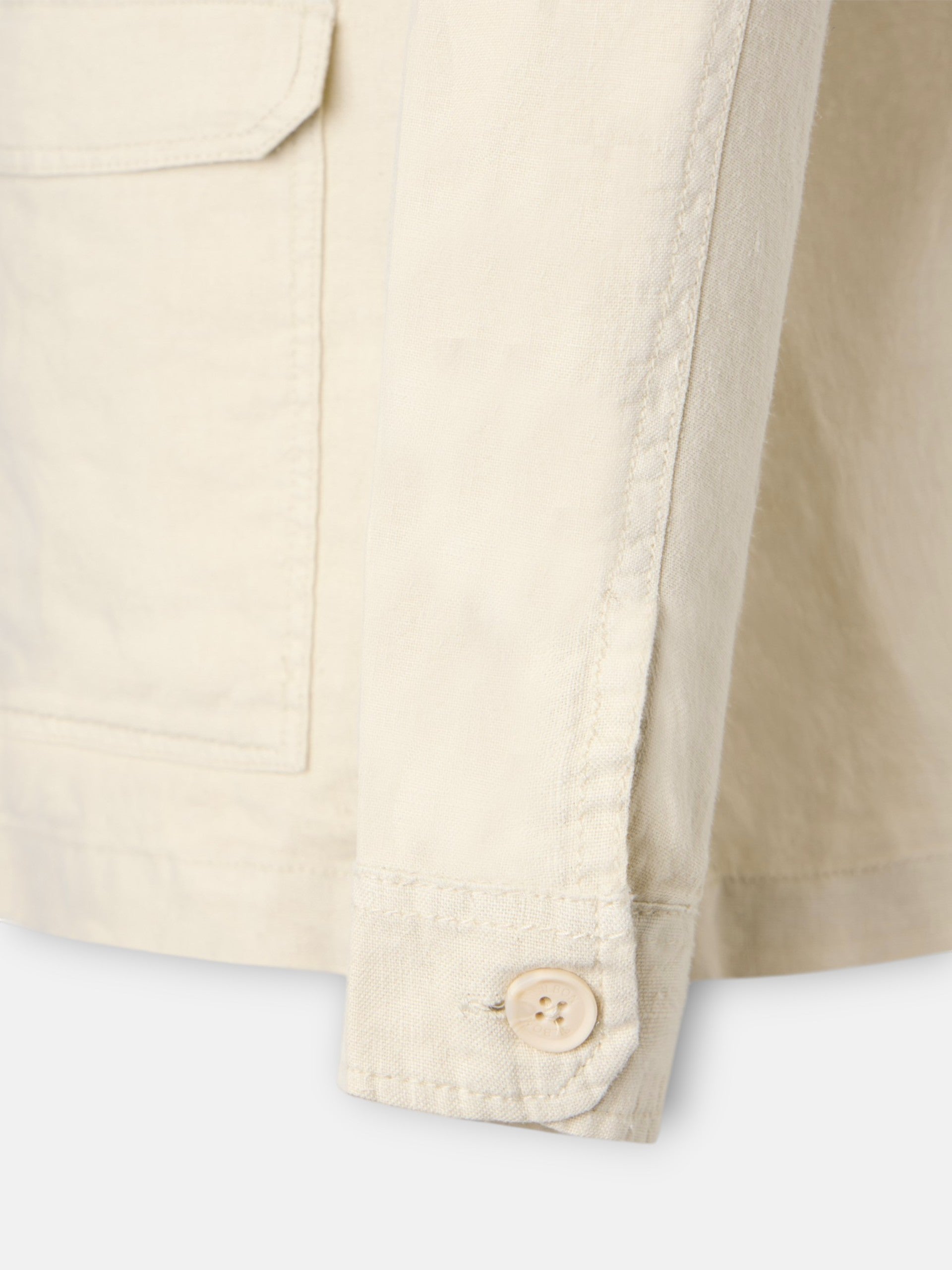 Sobrecamisa lino beige medio