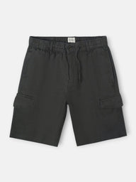 Green linen pocket Bermuda shorts