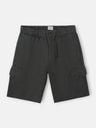 Green linen pocket Bermuda shorts