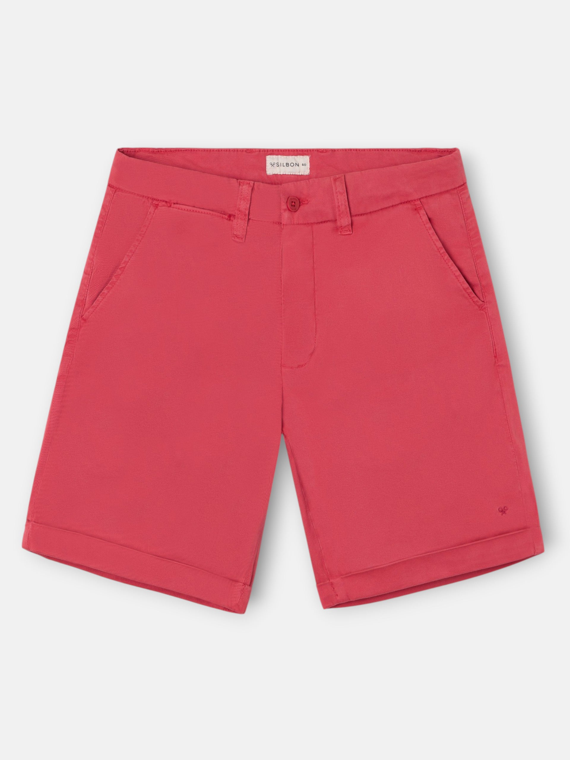 Classic coral Bermuda shorts