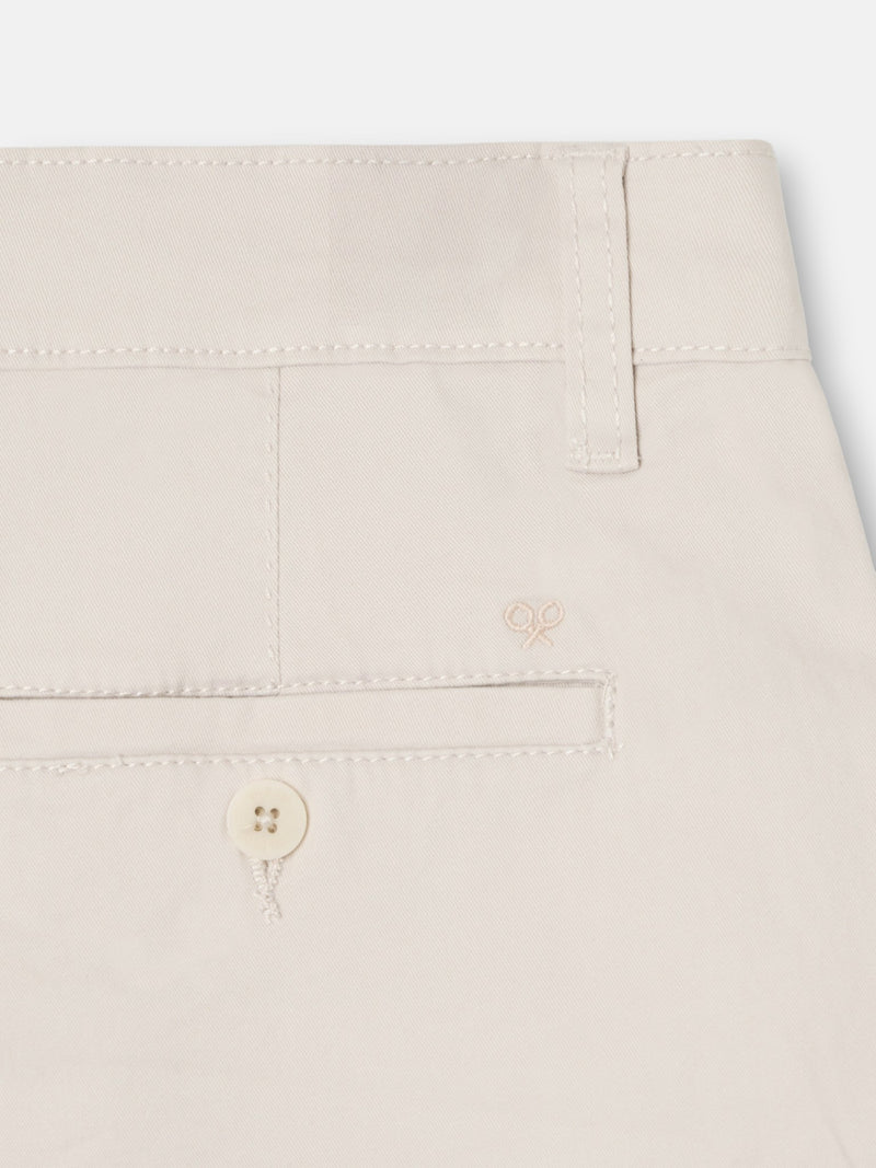 Beige line Bermuda shorts