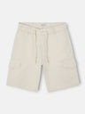 Linen Bermuda shorts with stone pocket