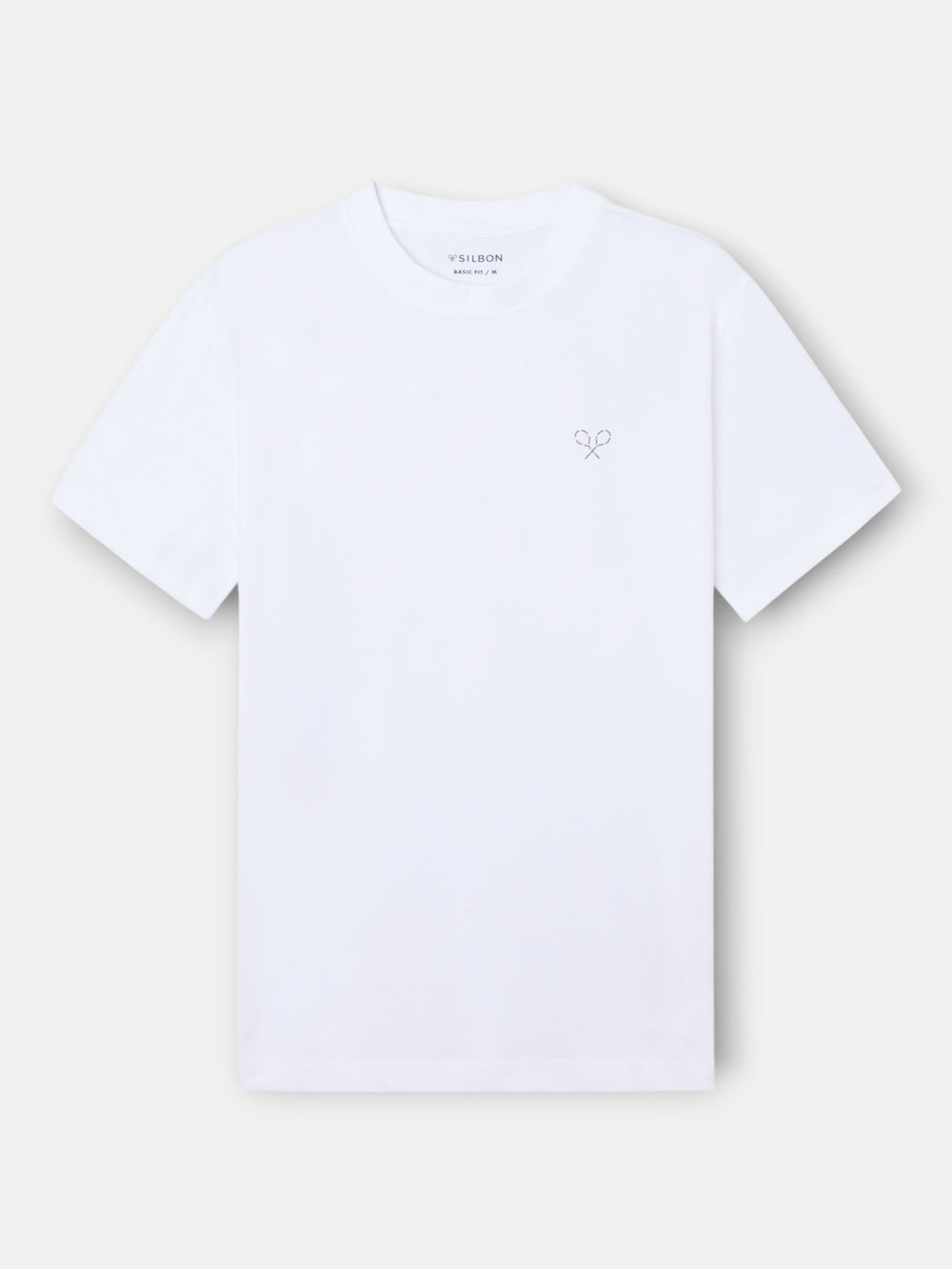 T-shirt raquetes lettering branca