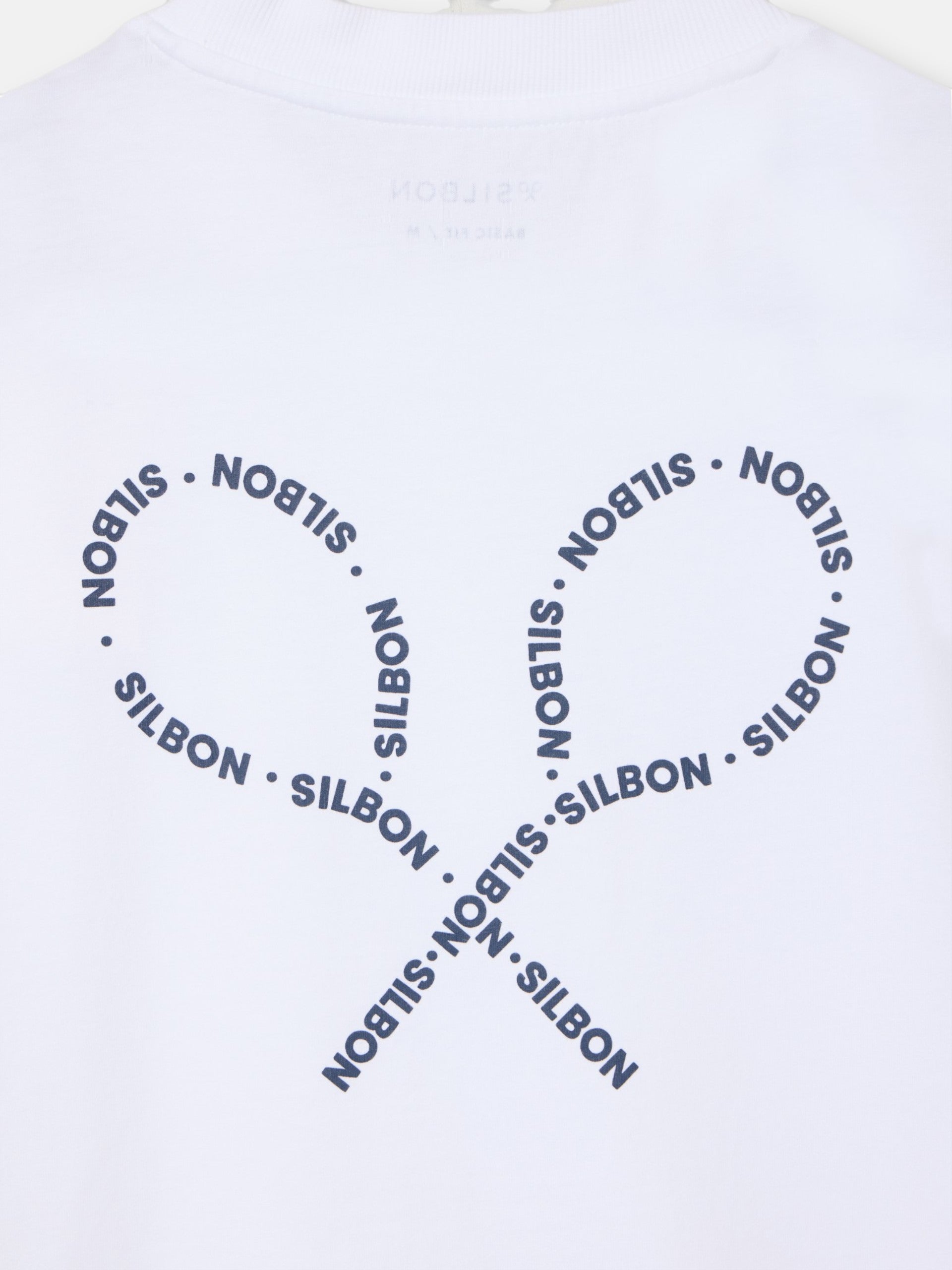 Camiseta raquetas lettering blanca