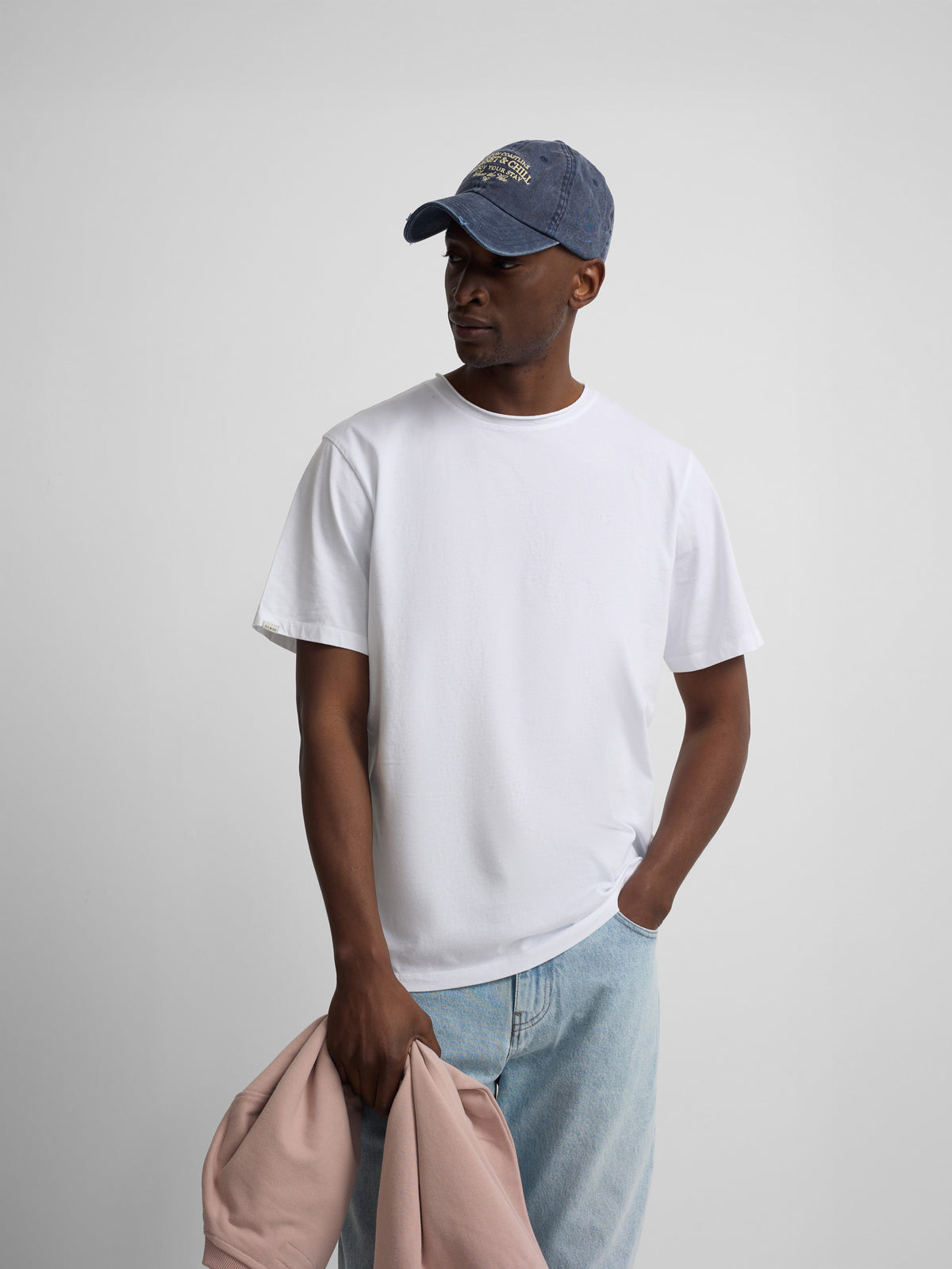Camisola de gola alta branca